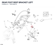 REAR FOOT REST BRACKET LEFT