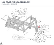 L.H. FOOT PEG HOLDER PLATE 82410841B diagram position