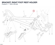 BRACKET, RIGHT FOOT REST HOLDER