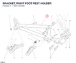 BRACKET, RIGHT FOOT REST HOLDER 82411201BB diagram position