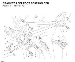 BRACKET, LEFT FOOT REST HOLDER