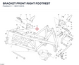 BRACKET FRONT RIGHT FOOTREST 82411231A diagram position