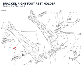 BRACKET, RIGHT FOOT REST HOLDER 82411441A diagram position