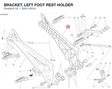 BRACKET, LEFT FOOT REST HOLDER
