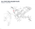 R.H. FOOT PEG HOLDER PLATE 82411481A diagram position