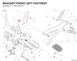 BRACKET FRONT LEFT FOOTREST 82411651A diagram position