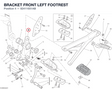 BRACKET FRONT LEFT FOOTREST