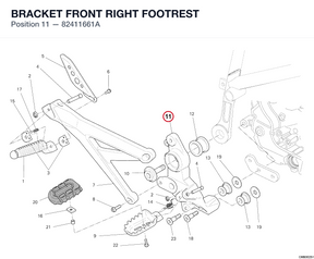 BRACKET FRONT RIGHT FOOTREST