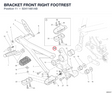 BRACKET FRONT RIGHT FOOTREST 82411661AB diagram position