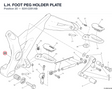 L.H. FOOT PEG HOLDER PLATE 82412291AB diagram position