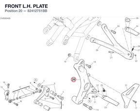 FRONT L.H. PLATE 82412751BB diagram position