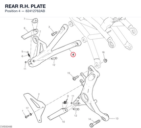 REAR R.H. PLATE 82412762AB diagram position
