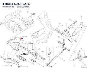 FRONT L.H. PLATE 82412912BA diagram position