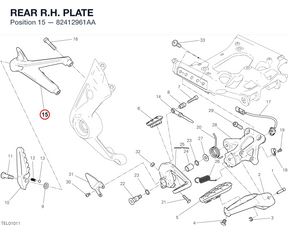 REAR R.H. PLATE 82412961AA diagram position