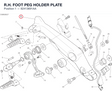 R.H. FOOT PEG HOLDER PLATE 82413691AA diagram position