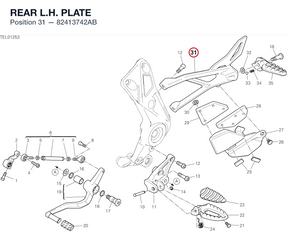 REAR L.H. PLATE 82413742AB diagram position