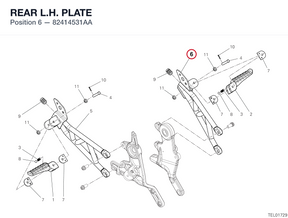 REAR L.H. PLATE 82414531AA diagram position