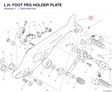 L.H. FOOT PEG HOLDER PLATE 82414541AA diagram position