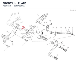 FRONT L.H. PLATE 8241A921AA diagram position