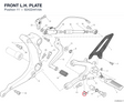 FRONT L.H. PLATE 82422441AA diagram position