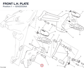 FRONT L.H. PLATE 82422533AA diagram position