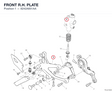 FRONT R.H. PLATE 8242A651AA diagram position