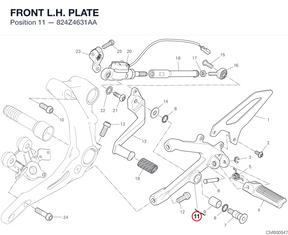 FRONT L.H. PLATE 824Z4631AA diagram position