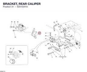 BRACKET, REAR CALIPER 82510341A diagram position