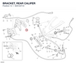 BRACKET, REAR CALIPER 82510371A diagram position