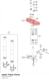 Diagram preview: Upper Triple Clamp (C90701034032C1)