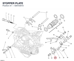 STOPPER PLATE 82610301A diagram position
