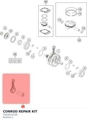 Diagram preview: CONROD REPAIR KIT (79230115144)
