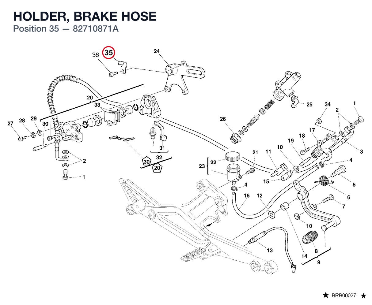 HOLDER, BRAKE HOSE