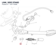 LINK, SIDE STAND 82711392B diagram position