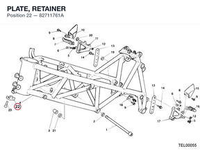 PLATE, RETAINER 82711761A diagram position