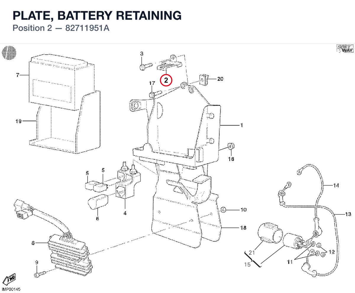 PLATE, BATTERY RETAINING