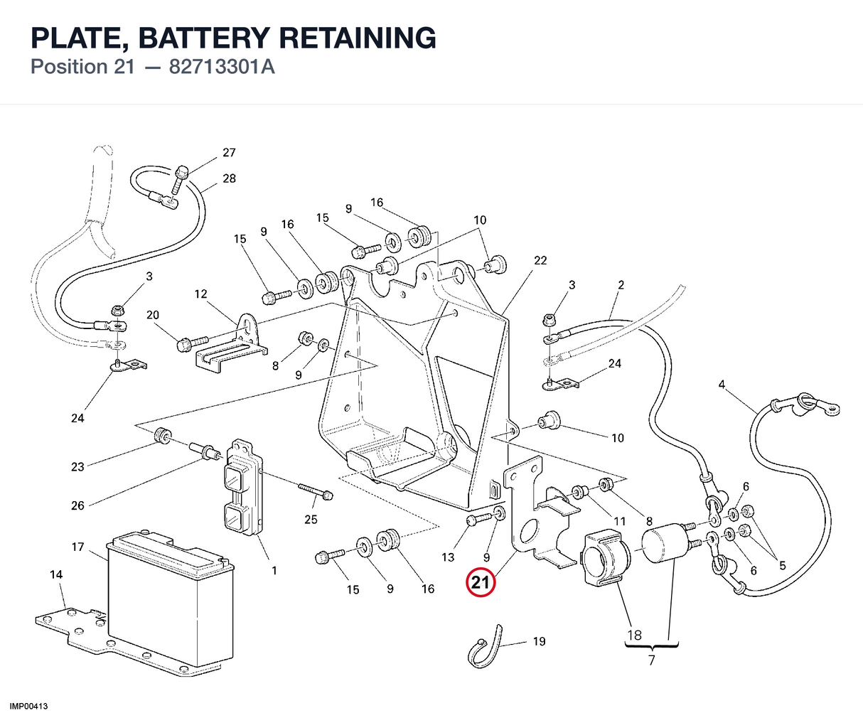 PLATE, BATTERY RETAINING