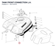 TANK FRONT CONNECTION L.H. 82715191A diagram position