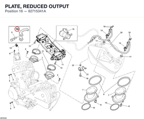 PLATE, REDUCED OUTPUT 82715341A diagram position