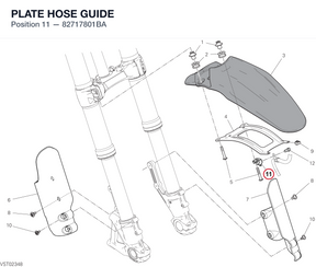 PLATE HOSE GUIDE 82717801BA diagram position