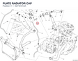 PLATE RADIATOR CAP 82718191AA diagram position