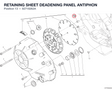 RETAINING SHEET DEADENING PANEL ANTIPHON 82718262A diagram position