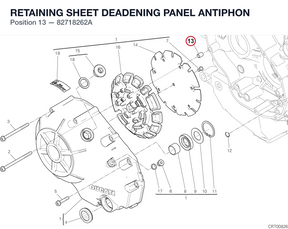RETAINING SHEET DEADENING PANEL ANTIPHON 82718262A diagram position