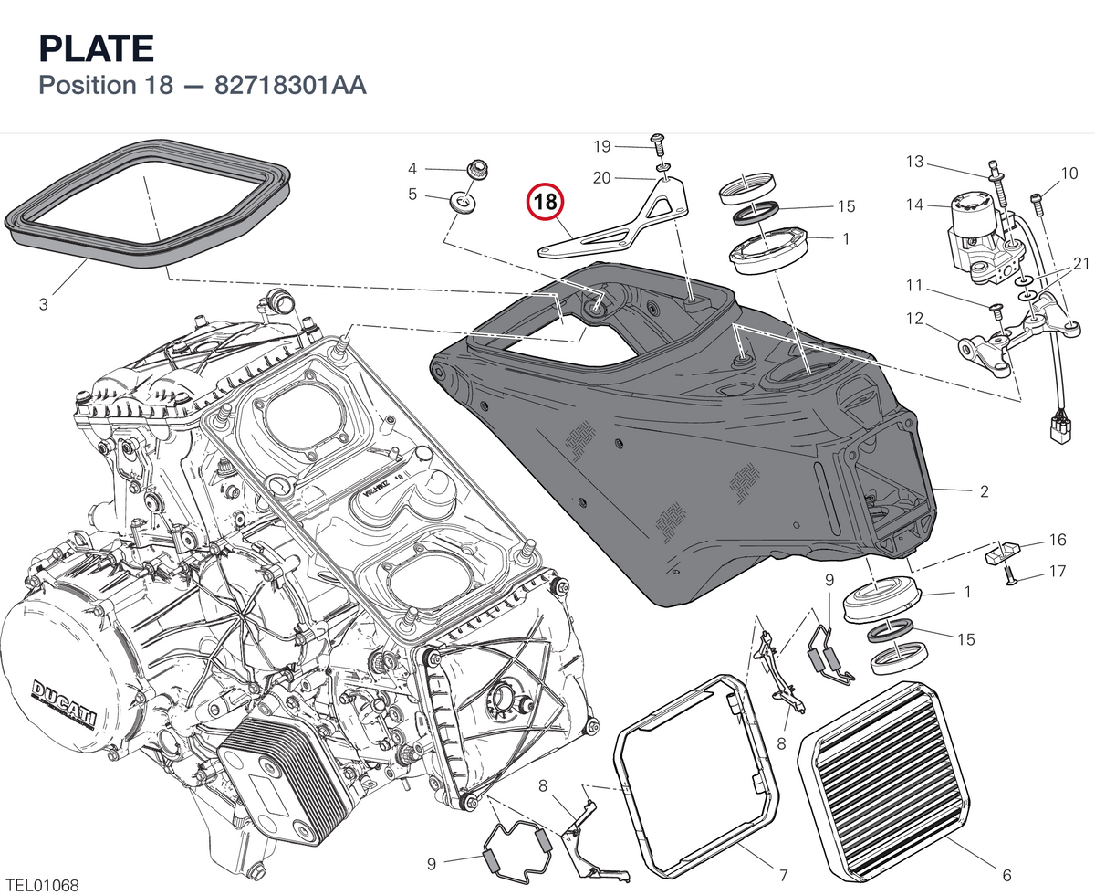 PLATE 82718301AA diagram position