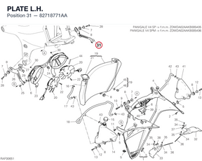 PLATE L.H. 82718771AA diagram position