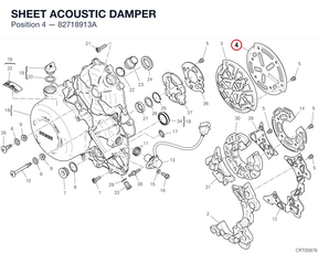 SHEET ACOUSTIC DAMPER 82718913A diagram position