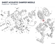 SHEET ACOUSTIC DAMPER MIDDLE 82718943A diagram position