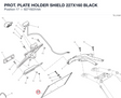 PROT. PLATE HOLDER SHIELD 227X160 BLACK 82719231AA diagram position