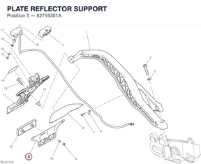 PLATE REFLECTOR SUPPORT 82719301A diagram position