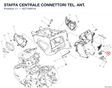STAFFA CENTRALE CONNETTORI TEL. ANT. 82719401A diagram position